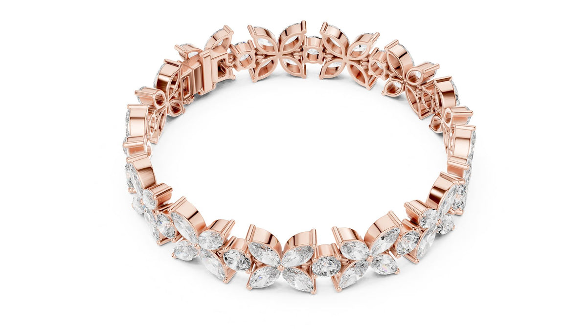 Marquise Cluster Lab Grown Diamond Bracelet