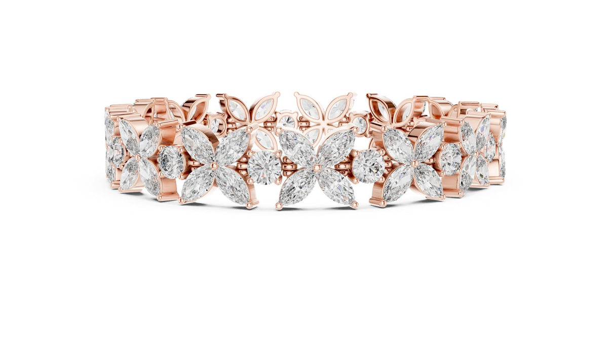 Marquise Cluster Lab Grown Diamond Bracelet