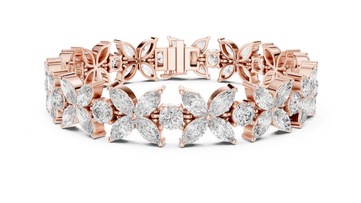 Marquise Cluster Lab Grown Diamond Bracelet