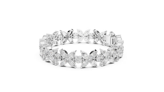 Marquise Cluster Lab Grown Diamond Bracelet