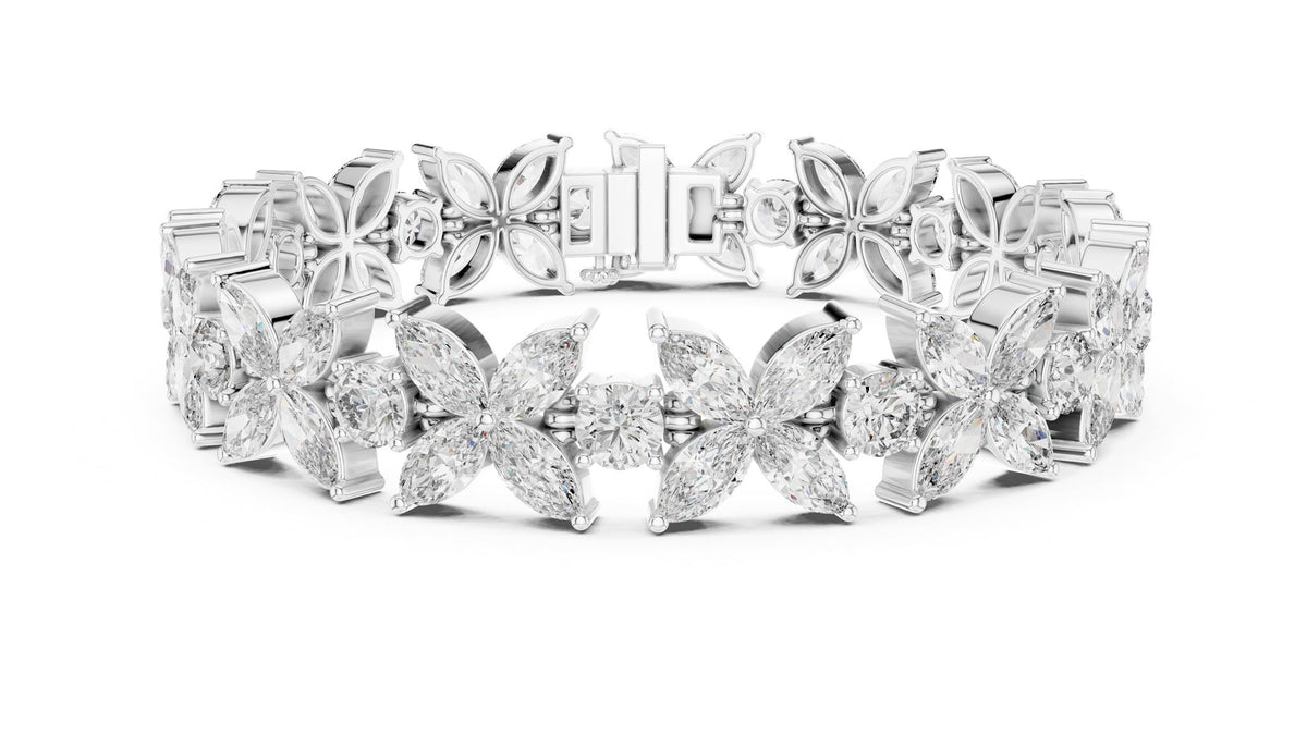 Marquise Cluster Lab Grown Diamond Bracelet