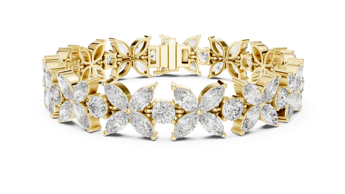 Marquise Cluster Lab Grown Diamond Bracelet