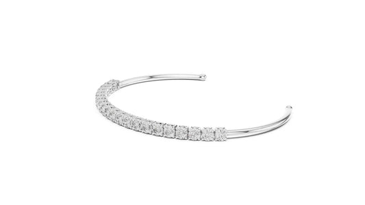 Round Bangle Lab Grown Diamond Bracelet