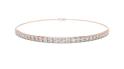 Round Bangle Lab Grown Diamond Bracelet