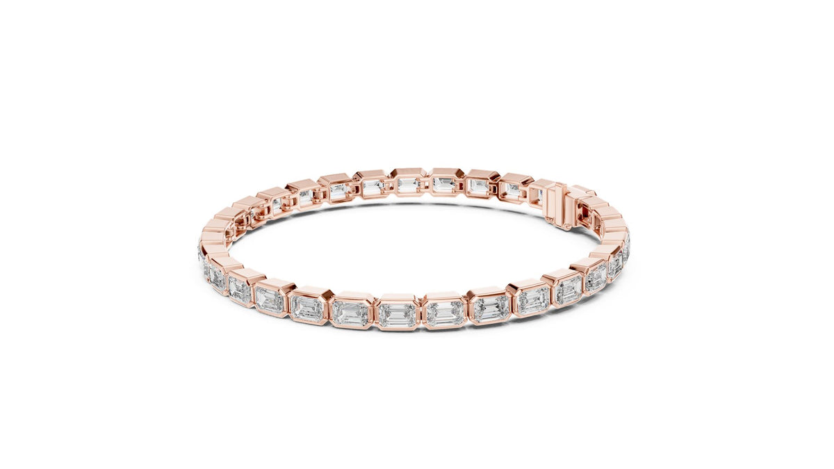 Emerald Tennis Lab Grown Diamond Bracelet