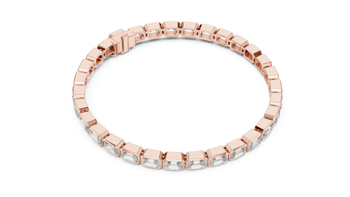 Emerald Tennis Lab Grown Diamond Bracelet