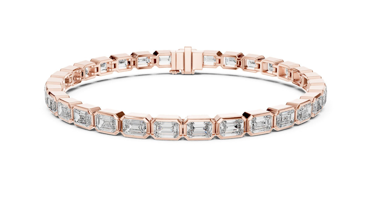Emerald Tennis Lab Grown Diamond Bracelet