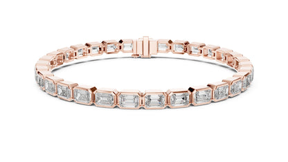 Emerald Tennis Lab Grown Diamond Bracelet
