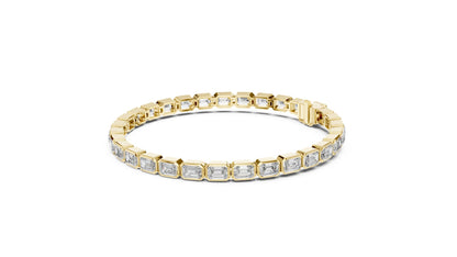 Emerald Tennis Lab Grown Diamond Bracelet