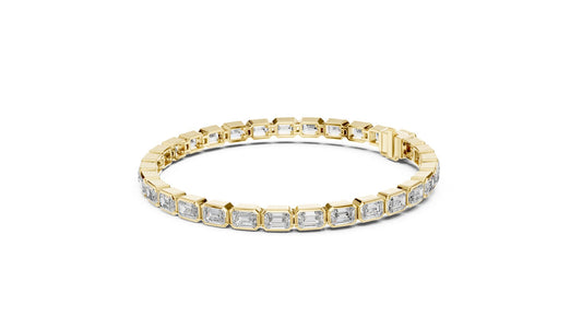 Emerald Tennis Lab Grown Diamond Bracelet