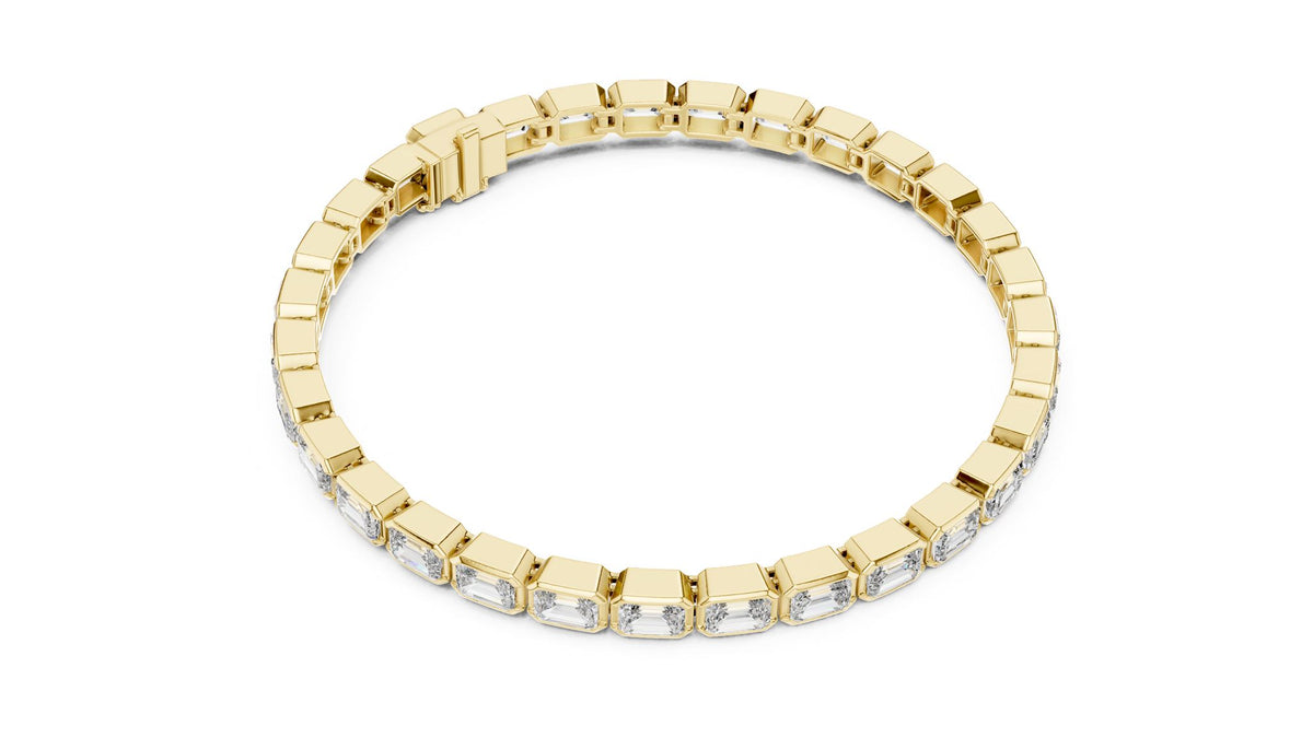 Emerald Tennis Lab Grown Diamond Bracelet
