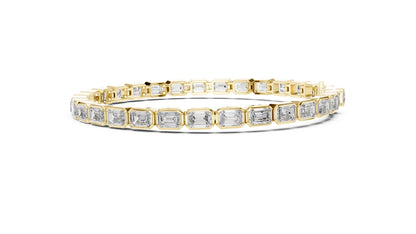 Emerald Tennis Lab Grown Diamond Bracelet