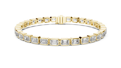 Emerald Tennis Lab Grown Diamond Bracelet