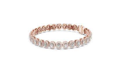 Emerald Tennis Lab Grown Diamond Bracelet