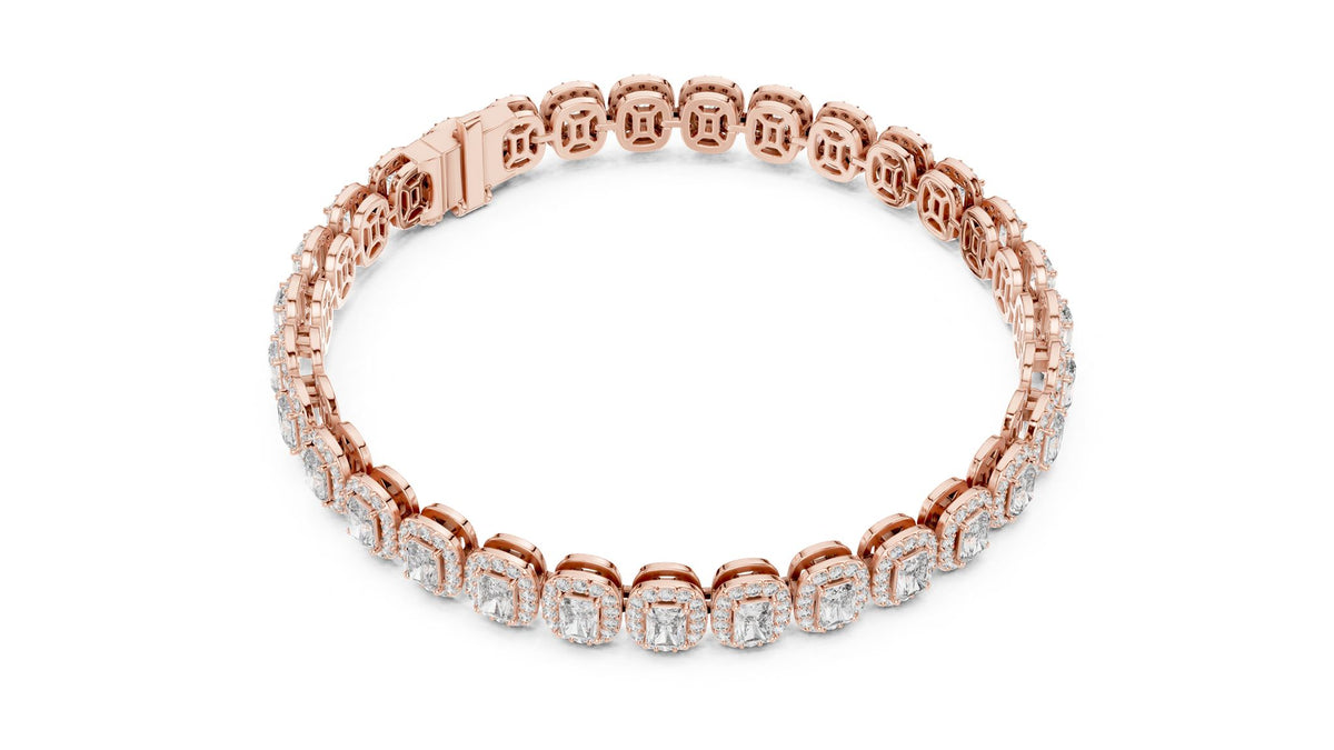 Emerald Tennis Lab Grown Diamond Bracelet