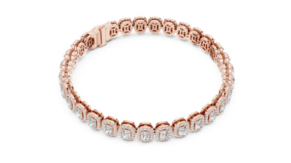 Emerald Tennis Lab Grown Diamond Bracelet