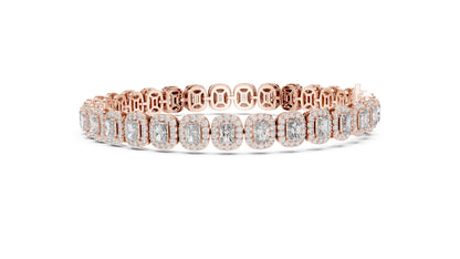 Emerald Tennis Lab Grown Diamond Bracelet