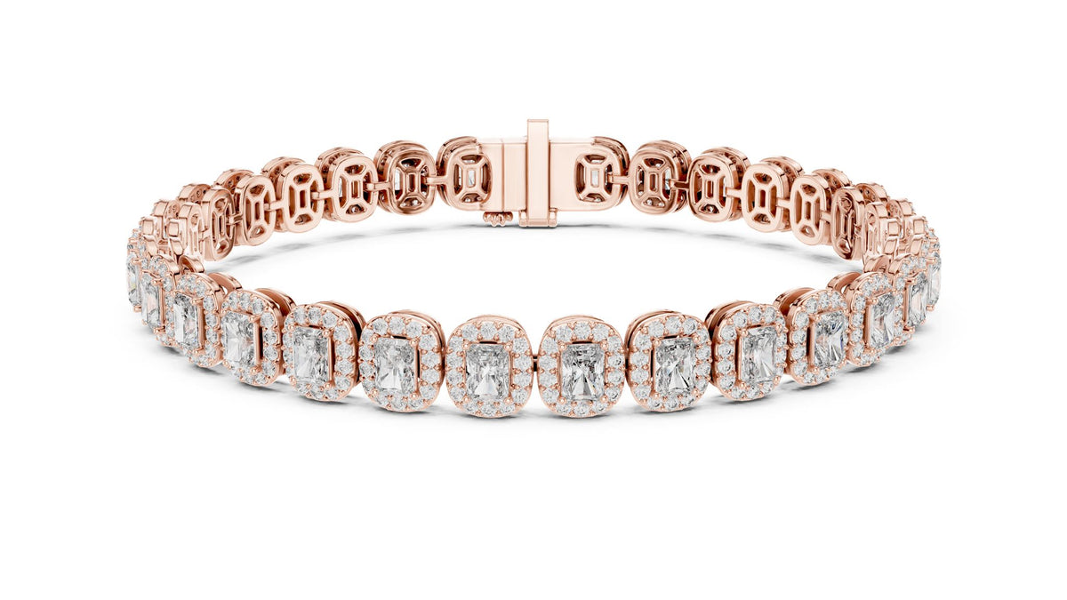 Emerald Tennis Lab Grown Diamond Bracelet