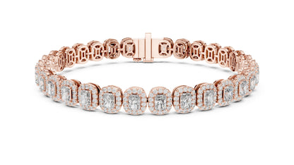 Emerald Tennis Lab Grown Diamond Bracelet