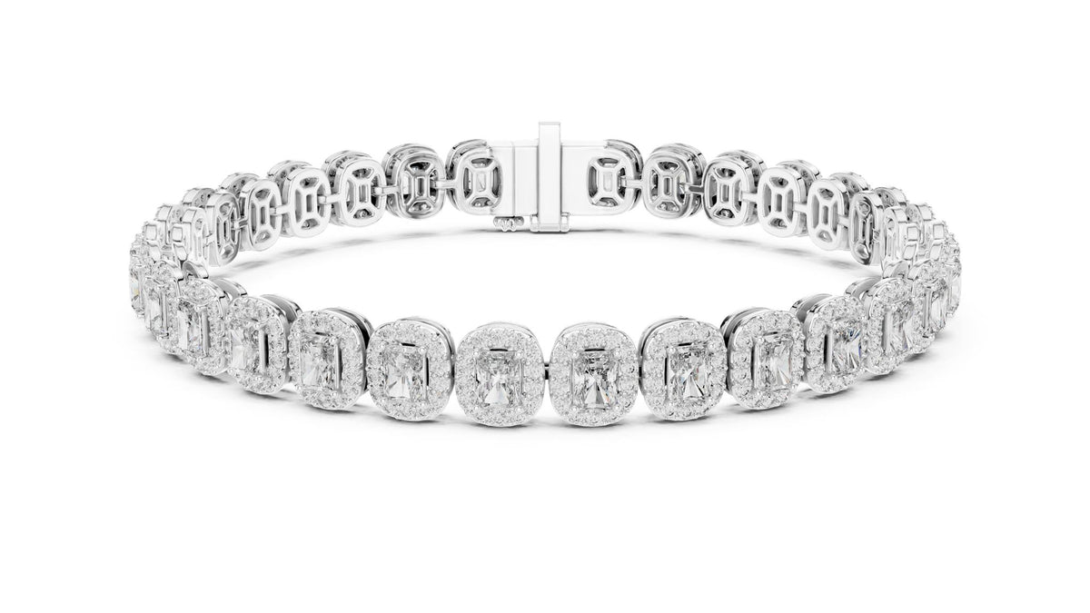 Emerald Tennis Lab Grown Diamond Bracelet