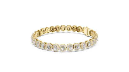 Emerald Tennis Lab Grown Diamond Bracelet