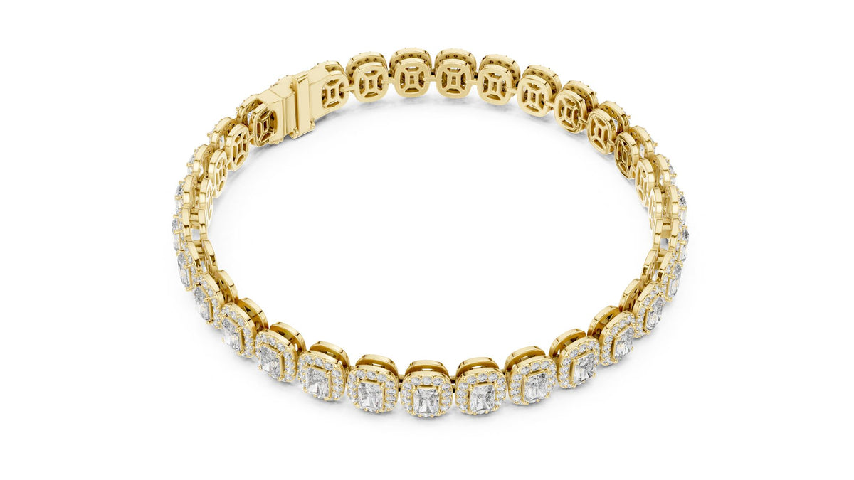 Emerald Tennis Lab Grown Diamond Bracelet