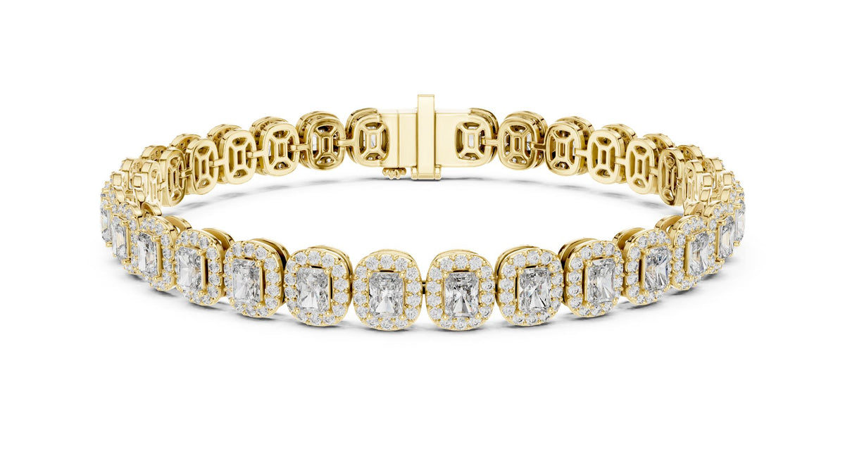 Emerald Tennis Lab Grown Diamond Bracelet