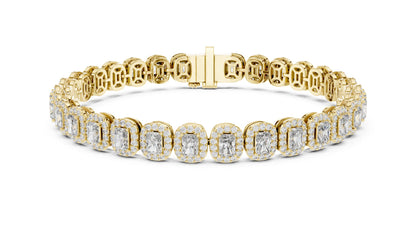 Emerald Tennis Lab Grown Diamond Bracelet