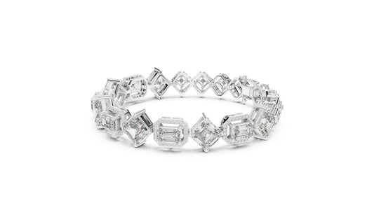 Emerald Tennis Lab Grown Diamond Bracelet