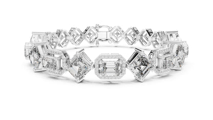 Emerald Tennis Lab Grown Diamond Bracelet