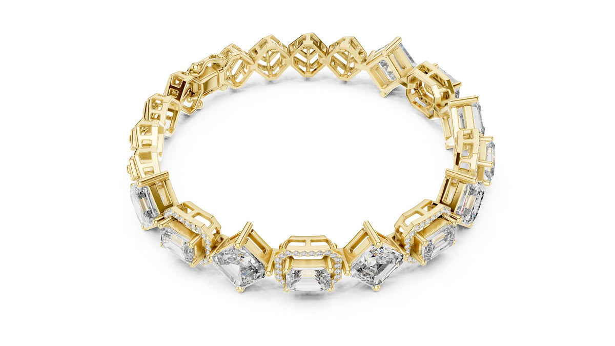 Emerald Tennis Lab Grown Diamond Bracelet