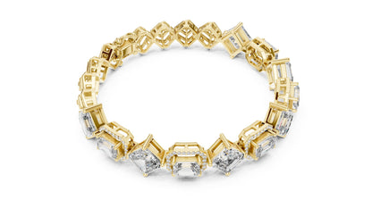 Emerald Tennis Lab Grown Diamond Bracelet