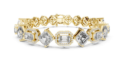 Emerald Tennis Lab Grown Diamond Bracelet