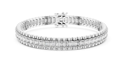 Emerald Tennis Lab Grown Diamond Bracelet