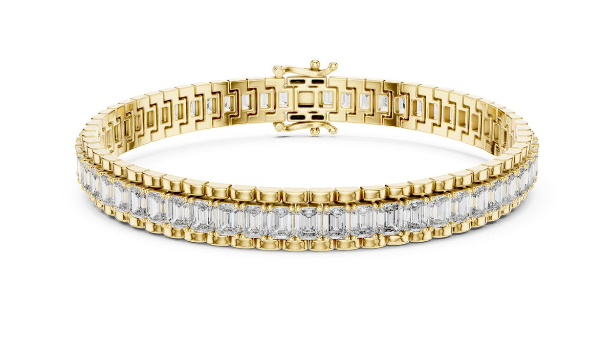 Emerald Tennis Lab Grown Diamond Bracelet
