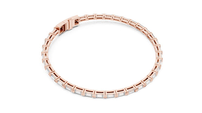 Emerald Tennis Lab Grown Diamond Bracelet