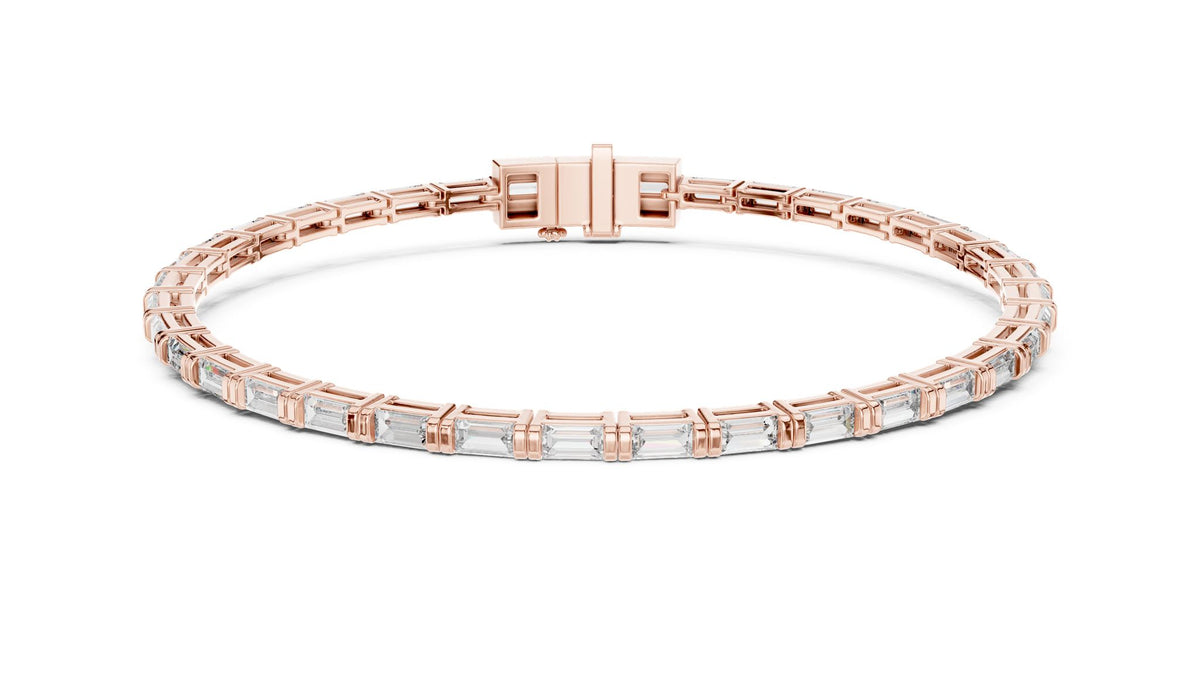 Emerald Tennis Lab Grown Diamond Bracelet