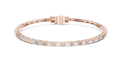 Emerald Tennis Lab Grown Diamond Bracelet