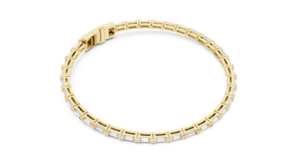 Emerald Tennis Lab Grown Diamond Bracelet
