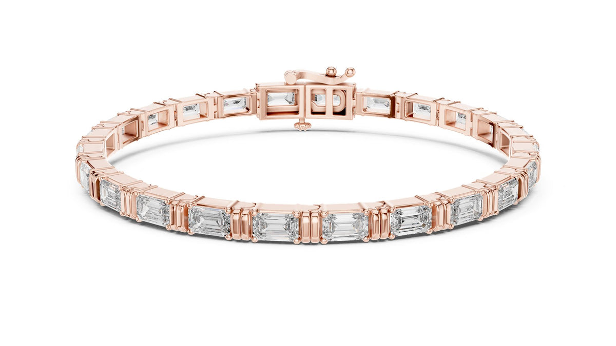 Emerald Tennis Lab Grown Diamond Bracelet