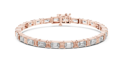 Emerald Tennis Lab Grown Diamond Bracelet