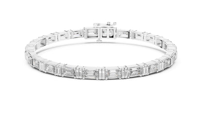 Emerald Tennis Lab Grown Diamond Bracelet