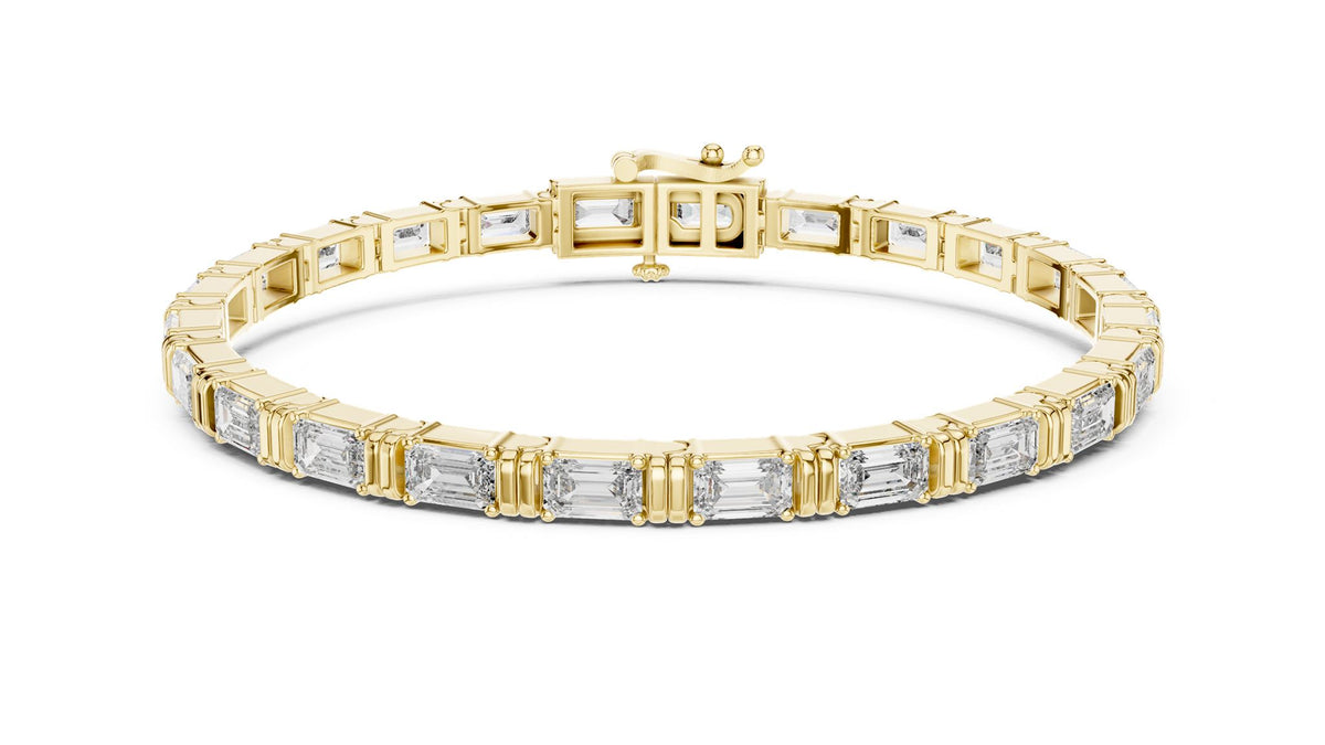 Emerald Tennis Lab Grown Diamond Bracelet