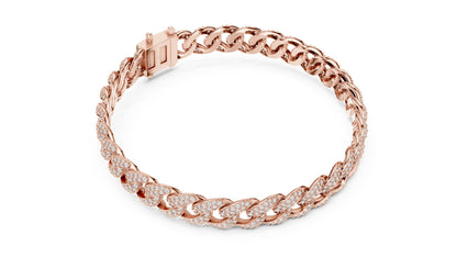 Round Link Lab Grown Diamond Bracelet