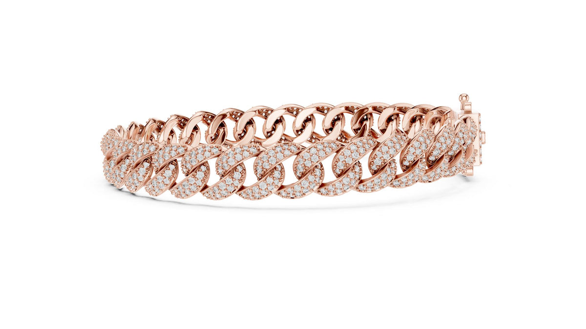 Round Link Lab Grown Diamond Bracelet