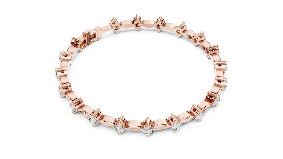 Round Tennis Lab Grown Diamond Bracelet