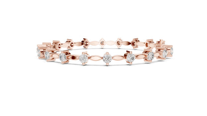 Round Tennis Lab Grown Diamond Bracelet