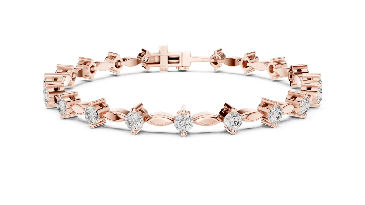 Round Tennis Lab Grown Diamond Bracelet