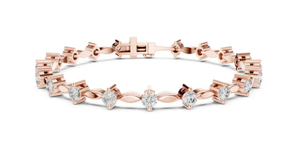 Round Tennis Lab Grown Diamond Bracelet