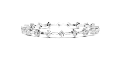 Round Tennis Lab Grown Diamond Bracelet